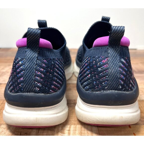 Skechers DLux Walker Slip On Athletic Knit Sneake Navy Blue & Purple Womens 8.5M - Picture 4 of 9